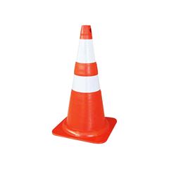 CONE PARA SINALIZAÇÃO FLEXÍVEL PLASTCOR LARANJA/BRANCO 75CM
