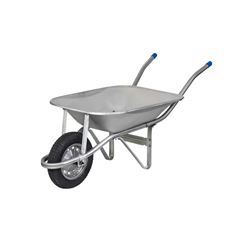 CARRINHO DE MÃO COM CAÇAMBA METÁLICA GALVANIZADA 60L PNEU CAMARA-THOR
