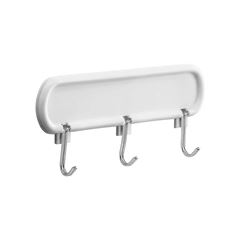 CABIDEIRO PLÁSTICO BRANCO METAL COM ADESIVO PRIMAFER  0,3KG