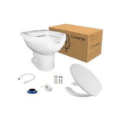 KIT DE BACIA CONVENCIONAL+ASSENTO LUZARTE PNE COM ABERTURA BRANCO