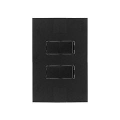 PLUZIE LINHA NEW CAPRICE PRETO 2 INTERRUPTORES SIMPLES 10A