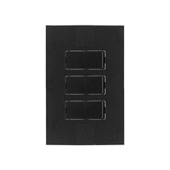 PLUZIE LINHA NEW CAPRICE PRETO 3 INTERRUPTORES SIMPLES 10A