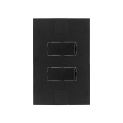 PLUZIE LINHA NEW CAPRICE PRETO 2 INTERRUPTORES PARALELOS