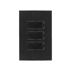PLUZIE LINHA NEW CAPRICE PRETO 3 INTERRUPTORES PARALELOS