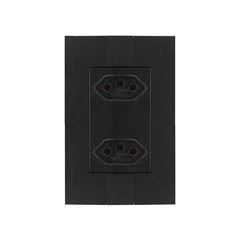 PLUZIE LINHA NEW CAPRICE PRETO 2 TOMADAS 2P+T 10A 250V