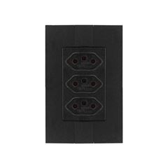 PLUZIE LINHA NEW CAPRICE PRETO 3 TOMADAS 2P+T 20A 250V