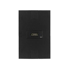 PLUZIE LINHA NEW CAPRICE PRETO 1 TOMADA PARA HDMI PLACA 4X2