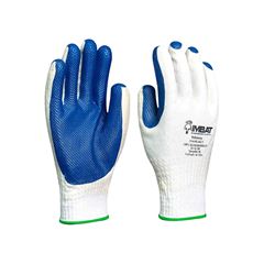 LUVA TRICOTADA BORRACHA AZUL IMBAT 08-M