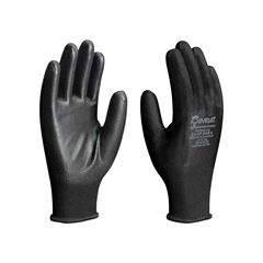 LUVA POLIÉSTER COM PU IMBAT PRETO 10-GG