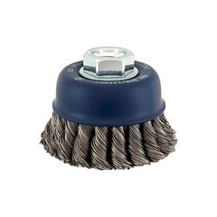 ESCOVA TIPO COPO 65 X M14 BRASFT ONDULADA AÇO CARBONO LATONADO