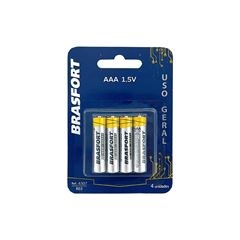 PILHA ALCALINA BRASFORT BLISTER PALITO AAA C/04