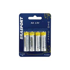 PILHA ALCALINA BRASFORT BLISTER PEQUENA AA C/04