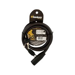 CADEADO PARA BICICLETA COM CHAVE 10MM X 1,0M -TITANIUM