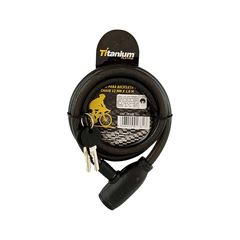 CADEADO PARA BICICLETA COM CHAVE 12MM X 1,0M -TITANIUM