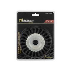 ESCOVA CIRCULAR AÇO CARBONO TRAÇADA 5  X1/2 -TITANIUM