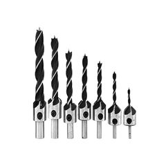 JOGO DE BROCA MADEIRA 3 PONTAS TITANIUM 07 PEÇAS