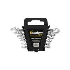 JOGO DE CHAVE COMBINADA AÇO CARBONO TITANIUM COM 06 PEÇAS