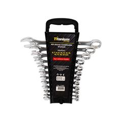 JOGO DE CHAVE COMBINADA TITANIUM COM 12 PEÇAS