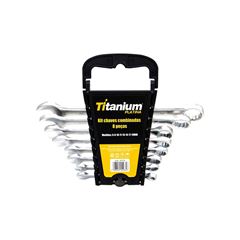 JOGO DE CHAVE COMBINADA TITANIUM COM 08 PEÇAS