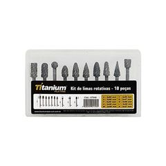 JOGO DE LIMAS ROTATIVAS TITANIUM COM 10 PEÇAS