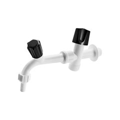 REGISTRO PARA MÁQUINA DE LAVAR  REBOUCAS 1/2 BRANCO E PRETO +TORNEIRA