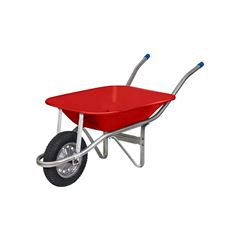 CARRINHO DE MÃO COM CAÇAMBA METÁLICA VERMELHO 60L PNEU CAMARA-THOR