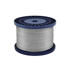 CABO DE AÇO GALVANIZADO GUEPAR ALMA DE FIBRA 2,38 MM - 3/32” 6 X 7 COM 250 METROS
