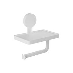 PAPELEIRA ASTRA COM SUPORTE E ADESIVOS BRANCO