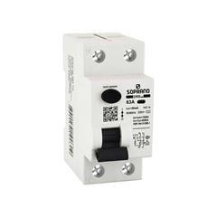 INTERRUPTOR DIFERENCIAL 2 POLO BRANCO SOPRANO DRS2 GIII 63A
