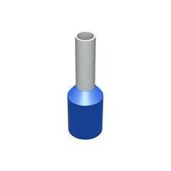 TERMINAL ILHÓS SIMPLES TUBULAR CURTO 50,0MM² 230A AZUL PACOTE COM 50 PEÇAS -DECORLUX