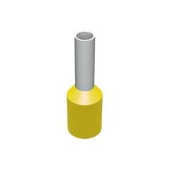 TERMINAL ILHÓS SIMPLES TUBULAR LONGO 25,0MM² 89A AMARELO PACOTE COM 100 PEÇAS -DECORLUX