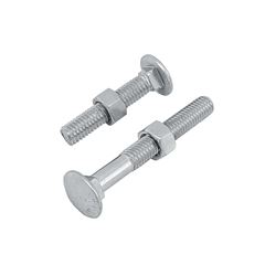 PARAFUSO FRANCÊS PARA MADEIRA COM PORCA BSW ZINCADO 5/16X3.1/4 -C/100 JOMARCA 