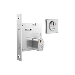 FECHADURA STAM 1007 TRINCO ROLETE ROSETA QUADRADA CROMADA