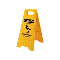 PLACA DUPLO CUIDADO PISO MOLHADO 61 X 30 CM - PLASTCOR