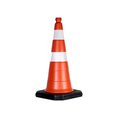 CONE PARA SINALIZAÇÃO PL4060 PLASTCOR LARANJA/BRANCO 75CM