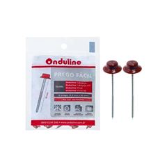 PREGO ONDULINE FACIL VERMELHO / MARROM PACOTE COM 18 UNIDADE