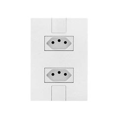 MEC-TRONIC LINHA CLICK BRANCO 2 TOMADAS 2P+T 10A 250V