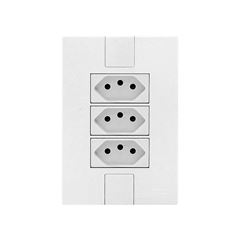 MEC-TRONIC LINHA CLICK BRANCO 3 TOMADAS 2P+T 10A 250V