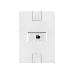 MEC-TRONIC LINHA CLICK BRANCO 1 TOMADA TELEFONE RJ11 HORIZONTAL