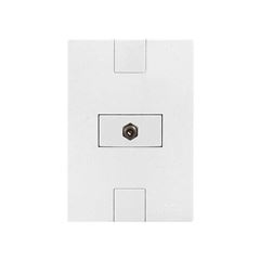 MEC-TRONIC LINHA CLICK BRANCO 1 TOMADA COAXIAL HORIZONTAL
