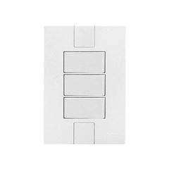 MEC-TRONIC LINHA CLICK BRANCO 3 INTERRUPTOR SIMPLES SOFT HORIZONTAL 10A 250VCA