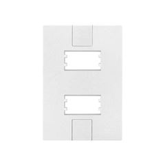 MEC-TRONIC LINHA CLICK BRANCO PLACA 4X2 2 MÓDULOS DISTANCIADOS