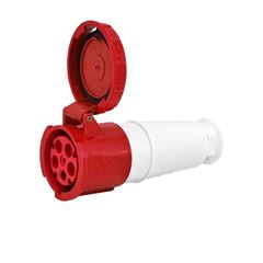 ACOPLADOR TOMADA INDUSTRIAL DECORLUX VERMELHO 63A- 3P+T,6H,IP67 380/415V