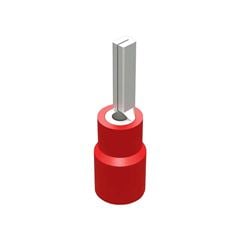 TERMINAL PINO PRÉ ISOLADO 10,0MM 50A VERMELHO PACOTE COM 50 PEÇAS DECORLUX