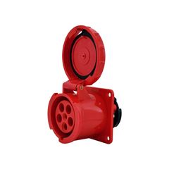 TOMADA INDUSTRIAL EMBUTIR DECORLUX VERMELHO 63A-3P+N+T,6H,IP67 380/415V