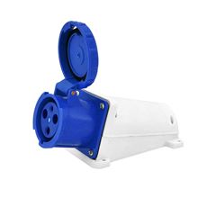 TOMADA INDUSTRIAL SOBREPOR DECORLUX AZUL  63A-2P+T,6H,IP67 220/240V