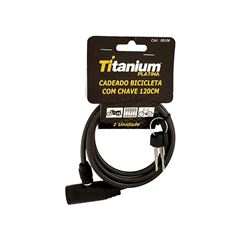 CADEADO P/BICICLETA TITANIUM C/CHAVE 06MMX1,2M