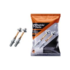 PARAFUSO PARA VASO COM BUCHA PADRÃO FORTE LATONADO N°08 C/02