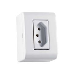 TRAMONTINA LINHA LIZFLEX  1 TOMADA 2P+T 20A BRANCO