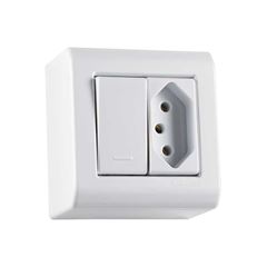 TRAMONTINA L.LIZFLEX INTERRUPTOR SIMPLES +1 TOMADA 2P+T 20A BRANCO